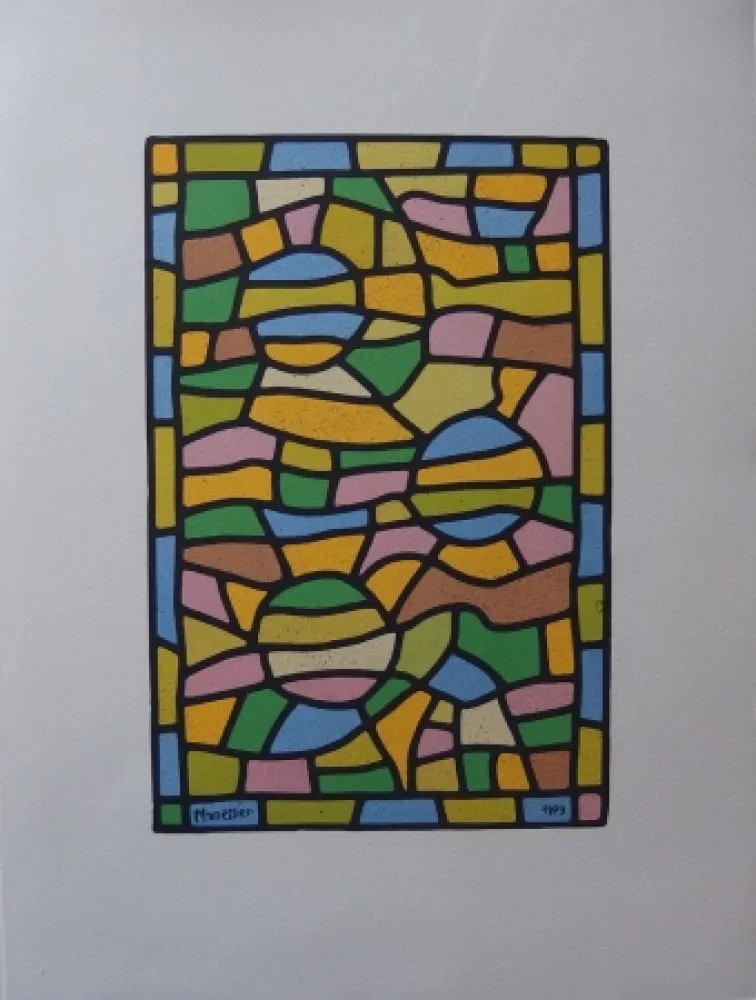 Литография Manessier - Vitrail