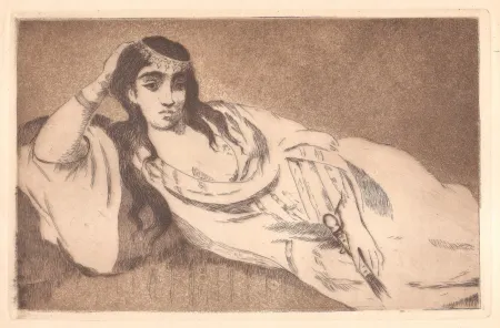 Офорт И Аквитанта Manet - Odalisque (L'odalisque couchée)