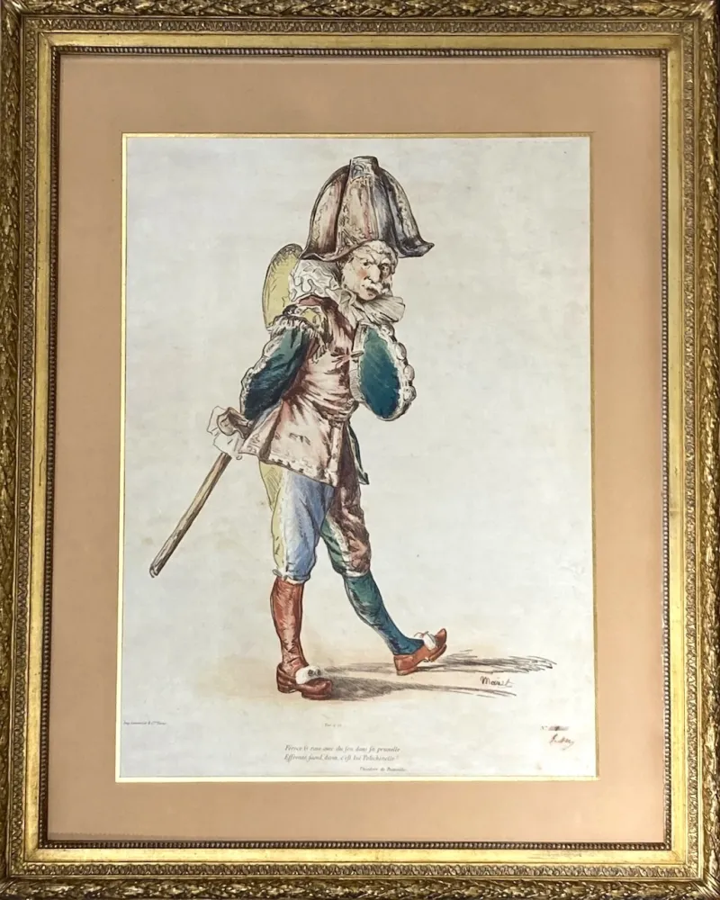 Литография Manet - Polichinelle, 1874. Signée