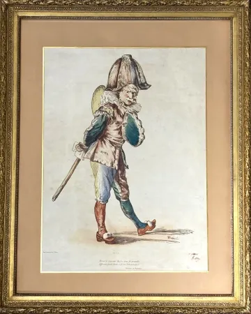 Литография Manet - Polichinelle, 1874. Signée