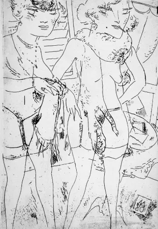 Офорт Manfredi - Due modelle