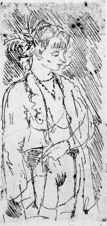 Офорт Manfredi - La modella dal naso lungo