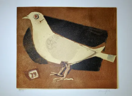 Линогравюра Manfredi - Piccione