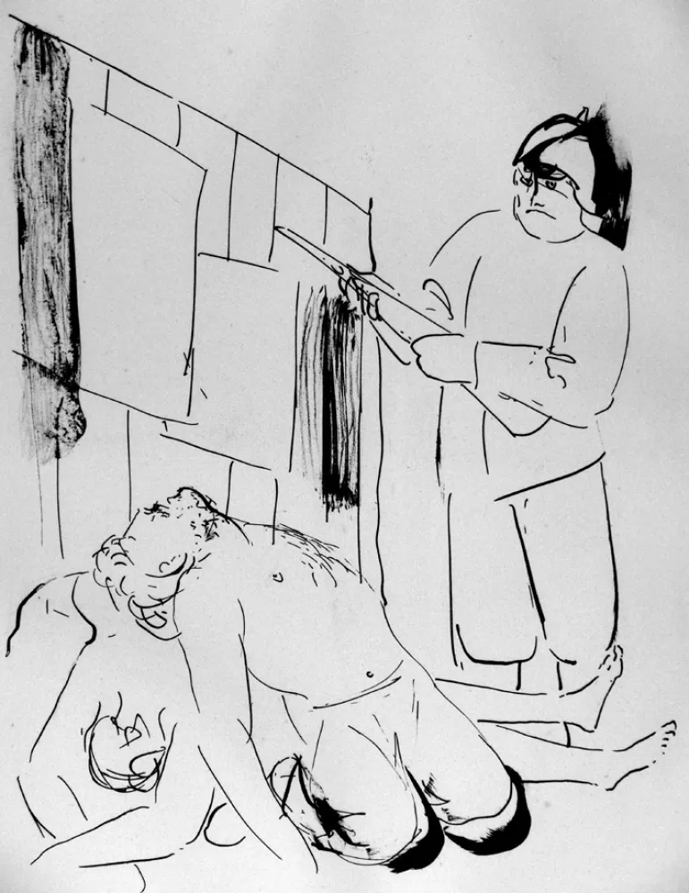 Литография Manzu - I martiri di Piazza Loreto