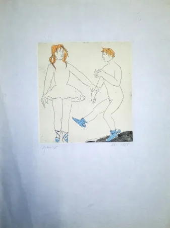 Офорт Manzu - Passo di danza a due