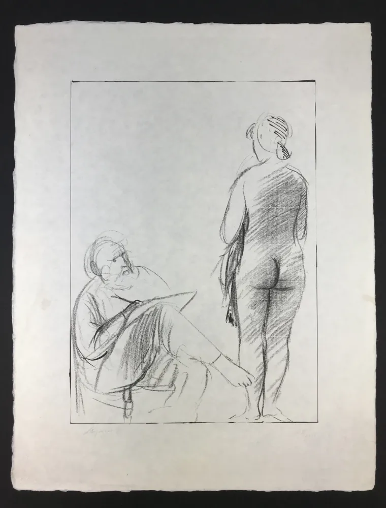 Литография Manzu - Pittore e Modella