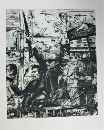 Офорт И Аквитанта Marcaccio - Sans titre 2