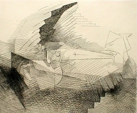 Офорт Marcoussis - Celle que J'amais seul m'aime encore