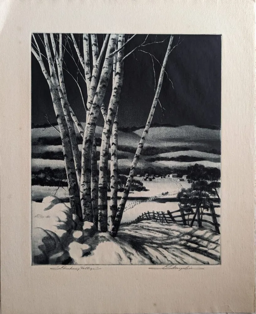 Офорт И Аквитанта Margolies - Slumbering Meadows (or 