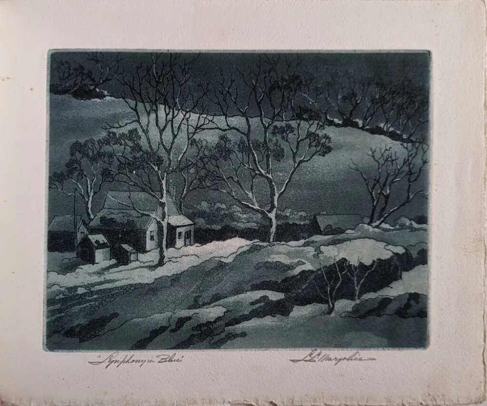 Офорт И Аквитанта Margolies - Symphony in Blue