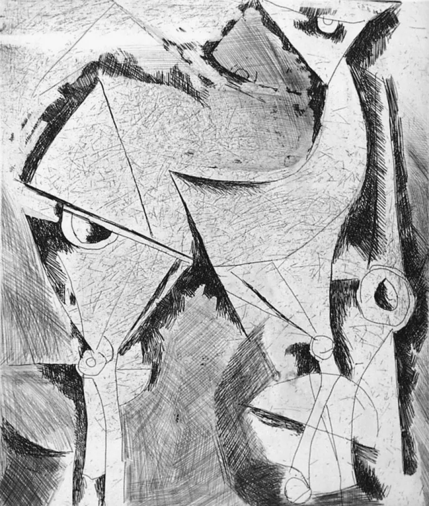 Офорт Marini - Cavallo