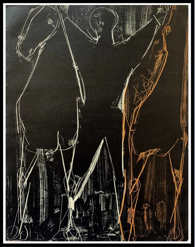 Литография Marini - CHEVAUX ET CAVALIER