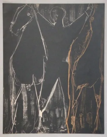 Литография Marini - Chevaux et Cavalier