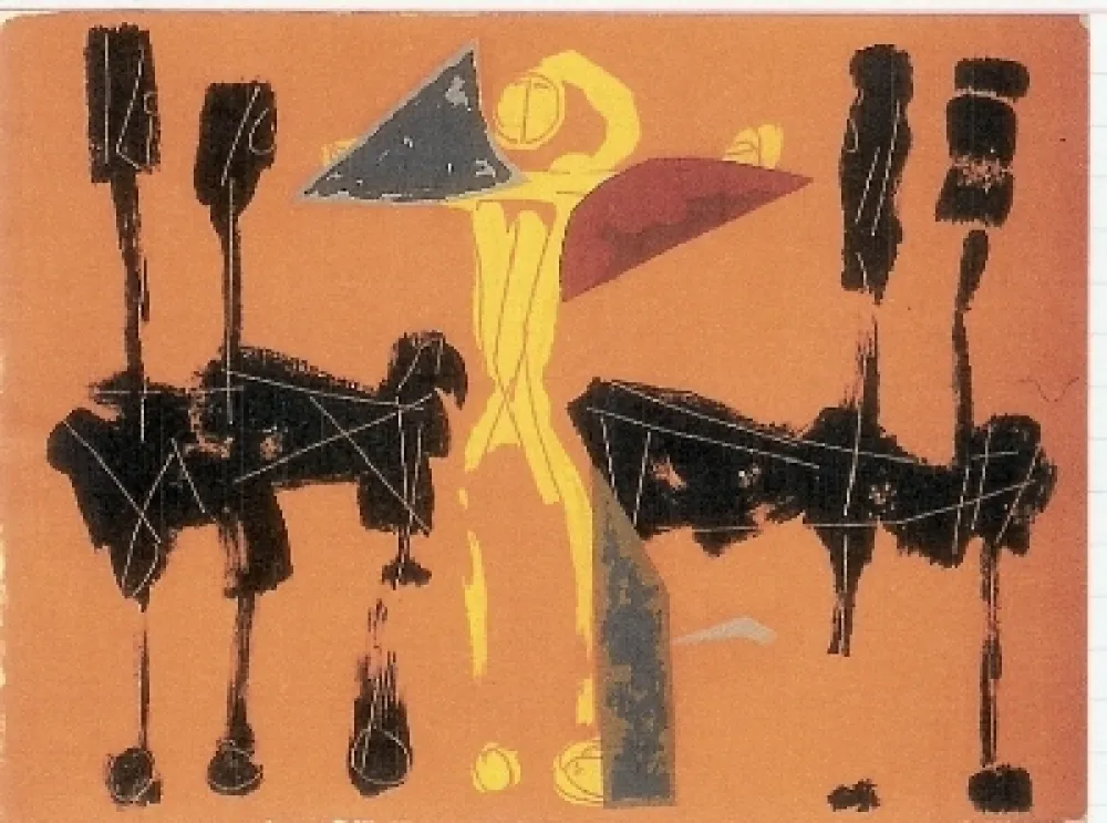 Литография Marini - Chevaux et Cavaliers IV