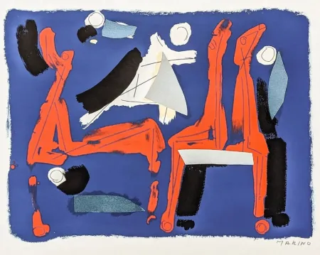 Литография Marini - L105 Chevaux Et Cavaliers II