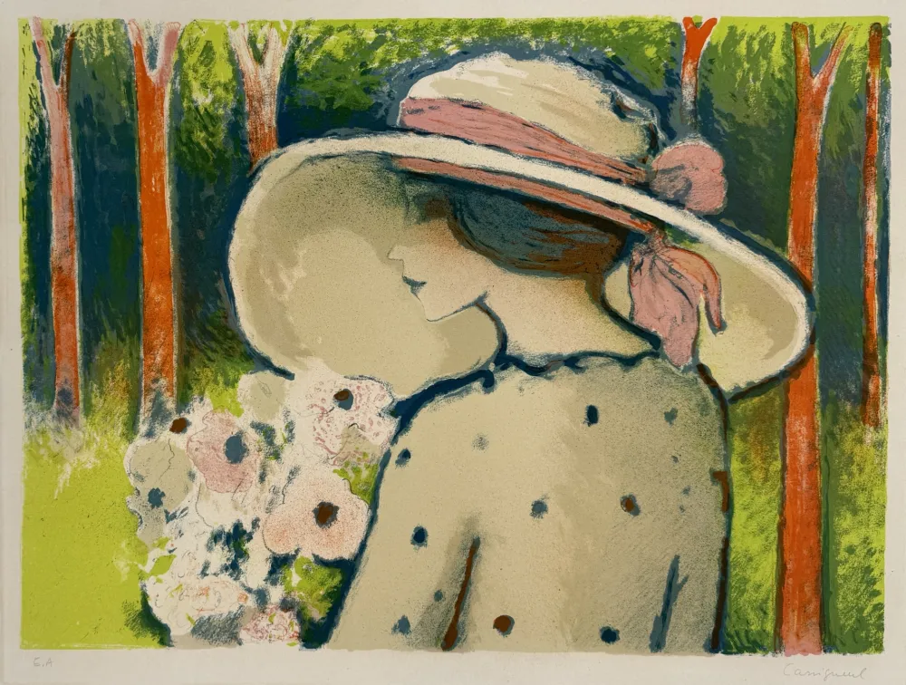 Литография Marini - Le Arbes Rouge