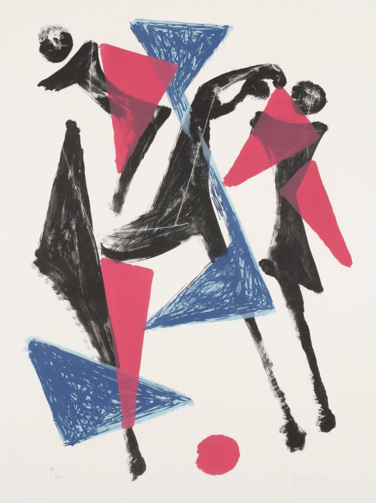 Литография Marini - Le Cheval au Manege