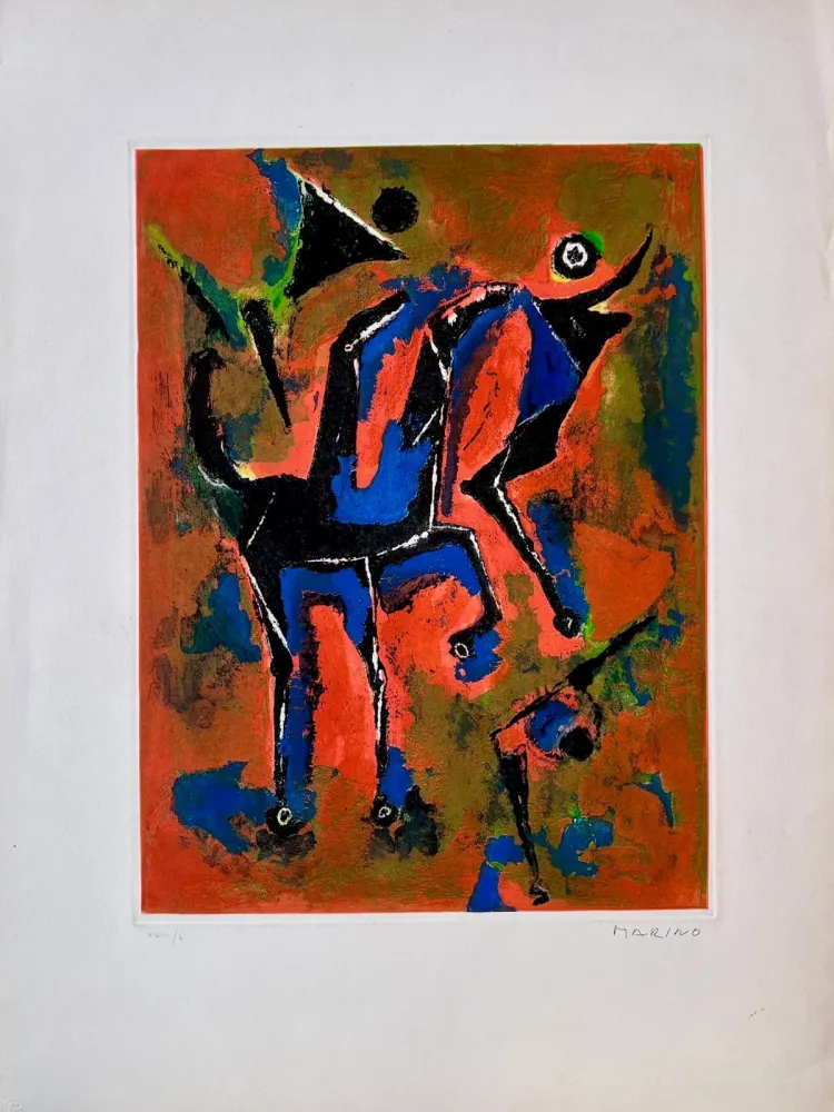 Офорт И Аквитанта Marini - Les jongleurs 