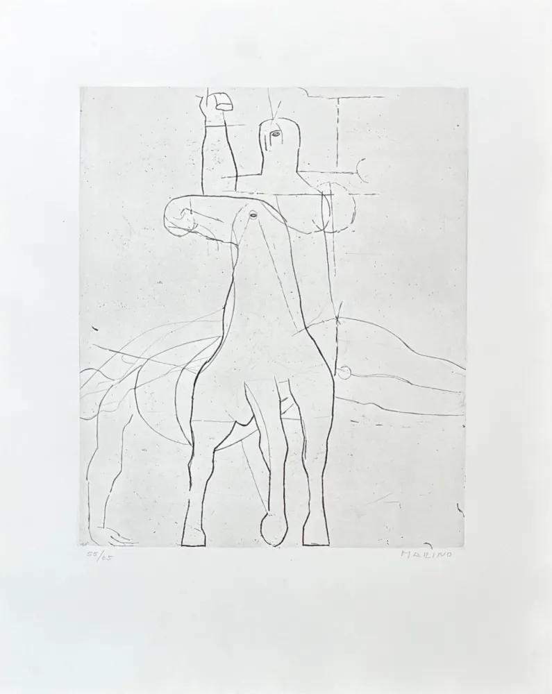 Гравюра Marini - Marino Marini (1901-1980) - Giocoliere - etching on paper - 1950