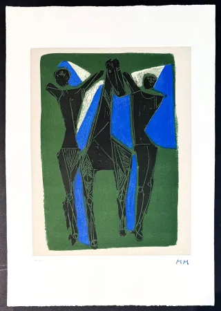 Гравюра Marini - Marino Marini (1901–1980) - MARINO FROM GOETHE - Color drypoint etching and aquatint on Arches paper - 1979
