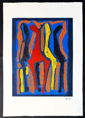 Гравюра Marini - Marino Marini (1901–1980) - MARINO FROM GOETHE - Color drypoint etching and aquatint on Arches paper - 1979