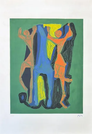 Гравюра Marini - Marino Marini (1901-1980) - MARINO FROM GOETHE - Color etching and aquatint - 1979