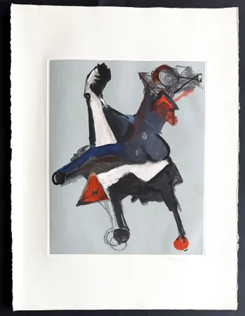 Гравюра Marini - Marino Marini (1901–1980) - MARINO FROM SHAKESPEARE I - Color drypoint etching and aquatint on paper - 1977