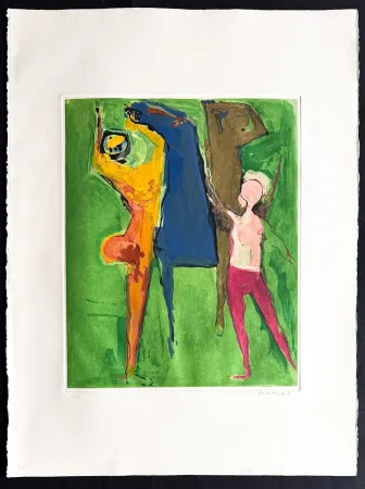 Гравюра Marini - Marino Marini (1901–1980) - MARINO FROM SHAKESPEARE I - Color drypoint etching and aquatint on paper - 1977