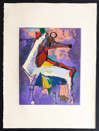 Гравюра Marini - Marino Marini (1901–1980) - MARINO FROM SHAKESPEARE I - Color drypoint etching and aquatint on paper - 1977