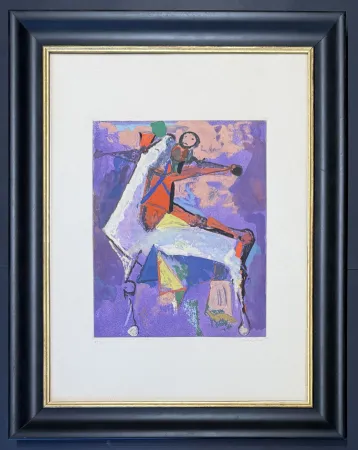 Гравюра Сухой Иглой Marini - Marino Marini ( 1901 - 1980) - MARINO FROM SHAKESPEARE I - Etching, drypoint and aquatint in 28 colours - 1977