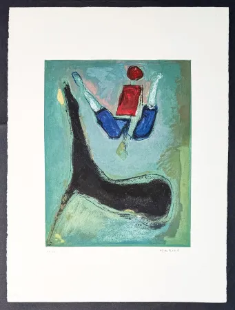 Гравюра Marini - Marino Marini (1901–1980) - MARINO FROM SHAKESPEARE II - Color drypoint etching and aquatint on paper - 1978