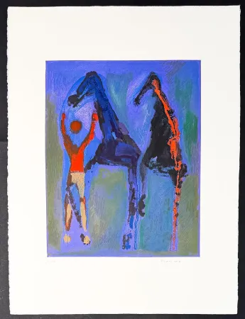 Гравюра Marini - Marino Marini (1901–1980) - MARINO FROM SHAKESPEARE II - Color drypoint etching and aquatint on paper - 1978