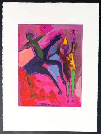 Гравюра Marini - Marino Marini (1901–1980) - MARINO FROM SHAKESPEARE II - Color drypoint etching and aquatint on paper - 1978