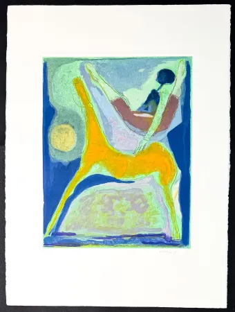 Гравюра Marini - Marino Marini (1901–1980) - MARINO FROM SHAKESPEARE II - Color drypoint etching and aquatint on paper - 1978