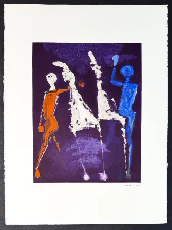 Гравюра Marini - Marino Marini (1901–1980) - MARINO FROM SHAKESPEARE II - Color drypoint etching and aquatint on paper - 1978
