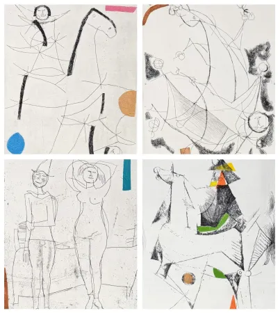 Гравюра Marini - Marino Marini (1901–1980) - Tout près de Marino - 10 aquatint etchings on paper - 1971