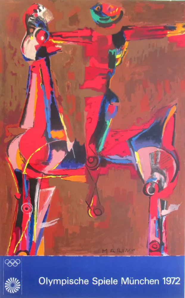 Литография Marini - Olympia 1972, original colourlithograph