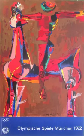 Литография Marini - Olympia 1972, original colourlithograph