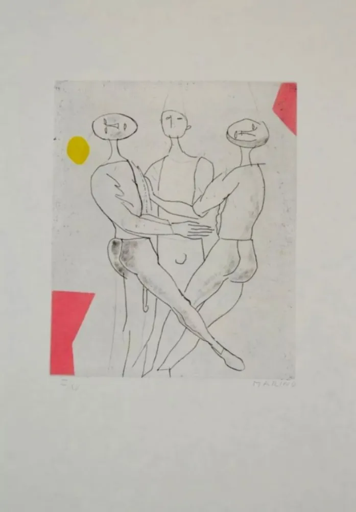 Офорт И Аквитанта Marini - Portfolio A-136 Giocolieri