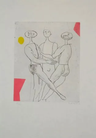 Офорт И Аквитанта Marini - Portfolio A-136 Giocolieri