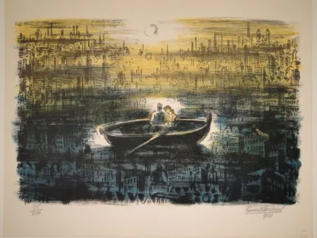 Литография Masereel - Des amoureux