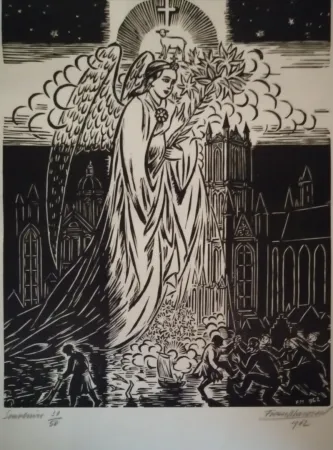 Гравюра На Дереве Masereel - Souvenirs