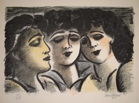 Литография Masereel - Trois visages