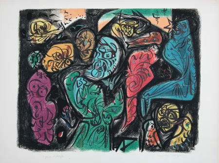 Литография Masson - Astres et visages