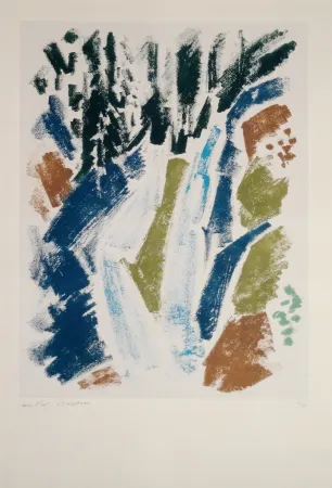 Офорт Masson - Cascade bleue