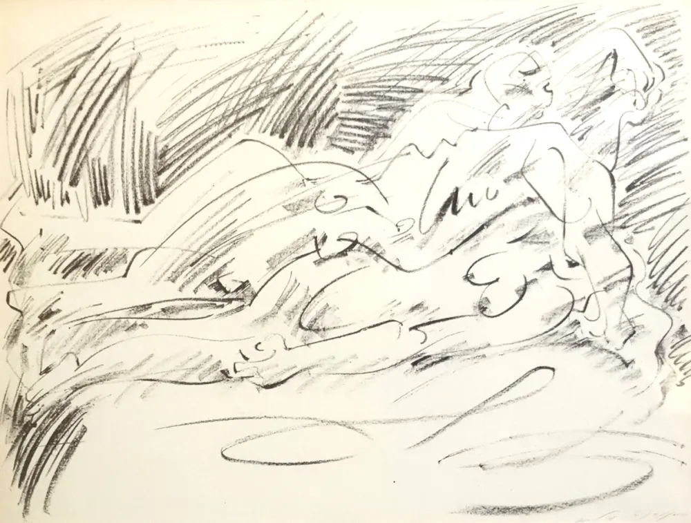 Литография Masson - Couple étendu