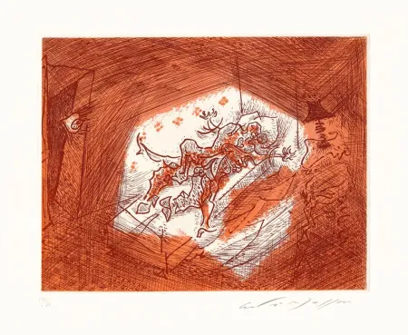 Офорт Masson - Dans l'alcôve