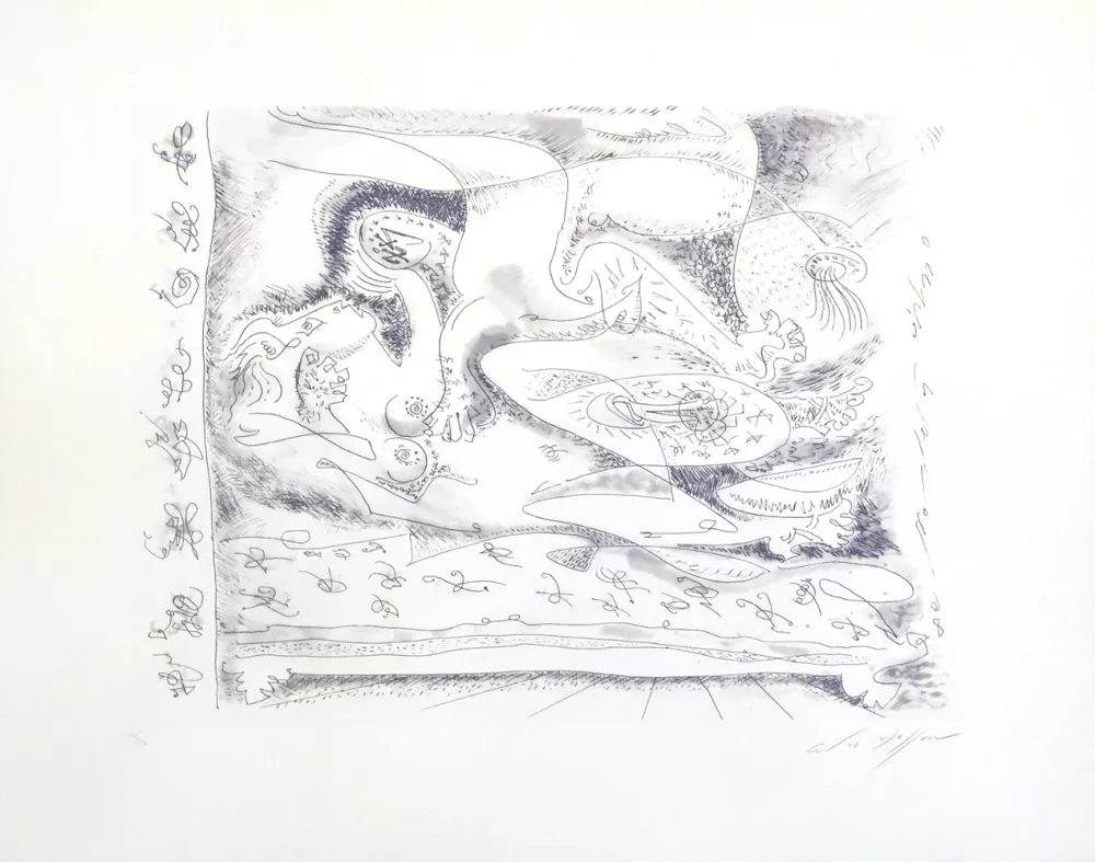 Офорт Masson - Dans l'alcove hantée