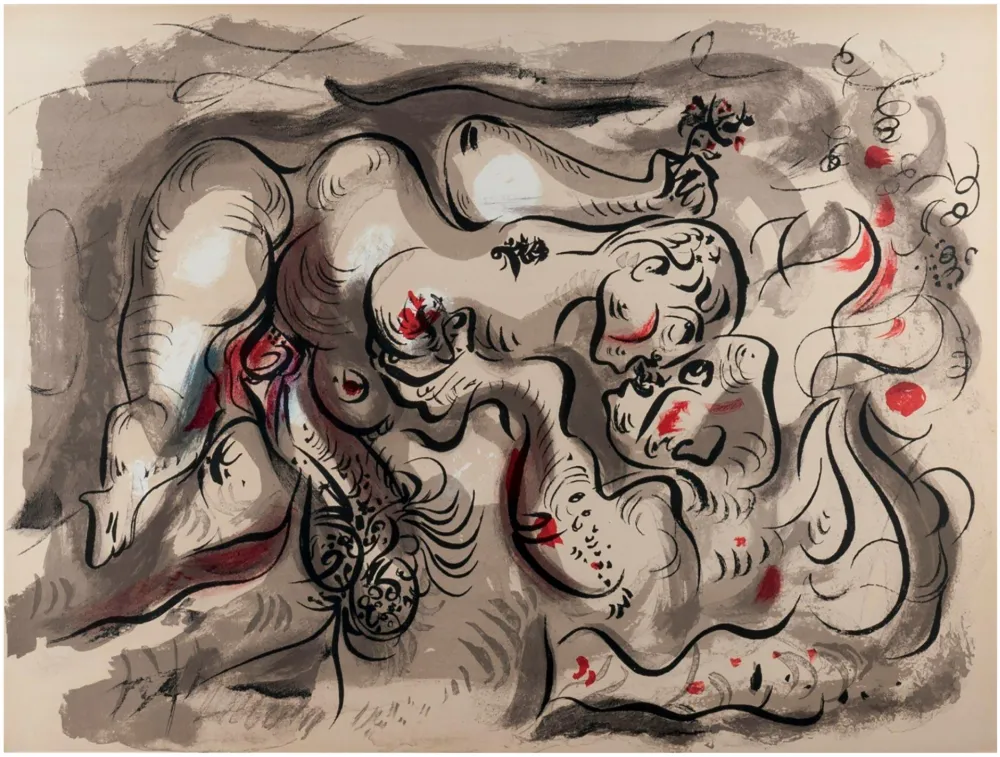 Литография Masson - DESSINS ÉROTIQUES (portfolio de 20 lithographies). 1971.