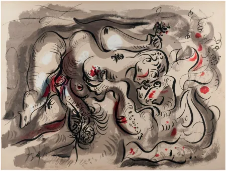 Литография Masson - DESSINS ÉROTIQUES (portfolio de 20 lithographies). 1971.